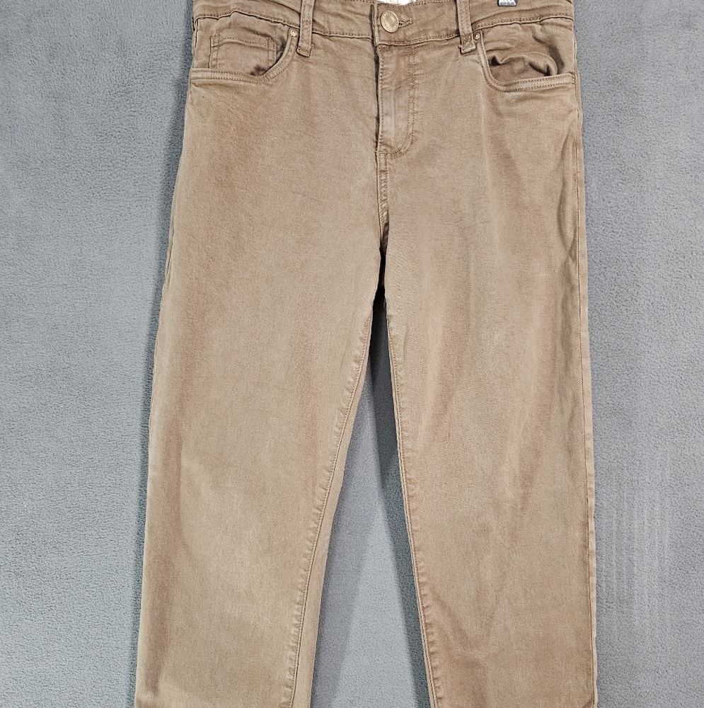 Kut From The Kloth Amy Crop Straight Leg Jeans Womens Size 8 Brown Cuff